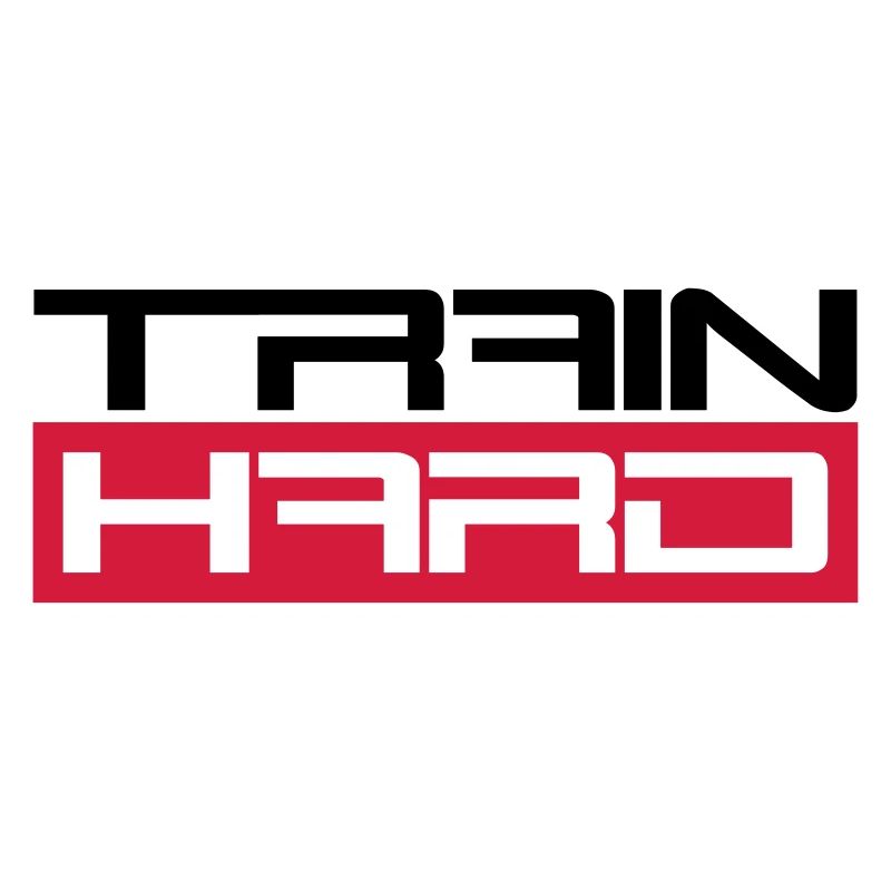 workout cool design text hantel train hard trainie
