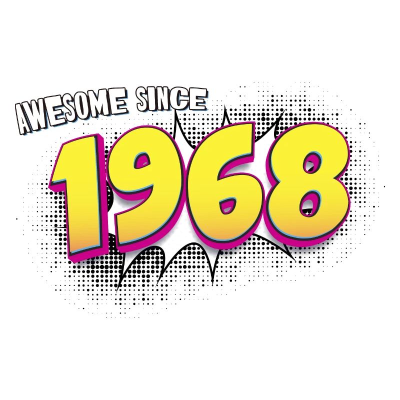 Retro 55th birthday in Pop Art Comic Book Style