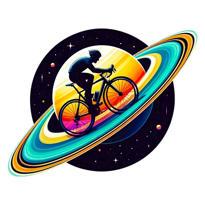 Cycliste sur Saturne