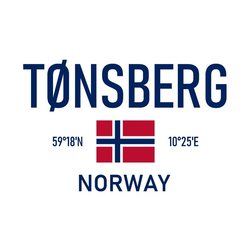 Tønsberg - Norvège - Coordonnées - Drapeau