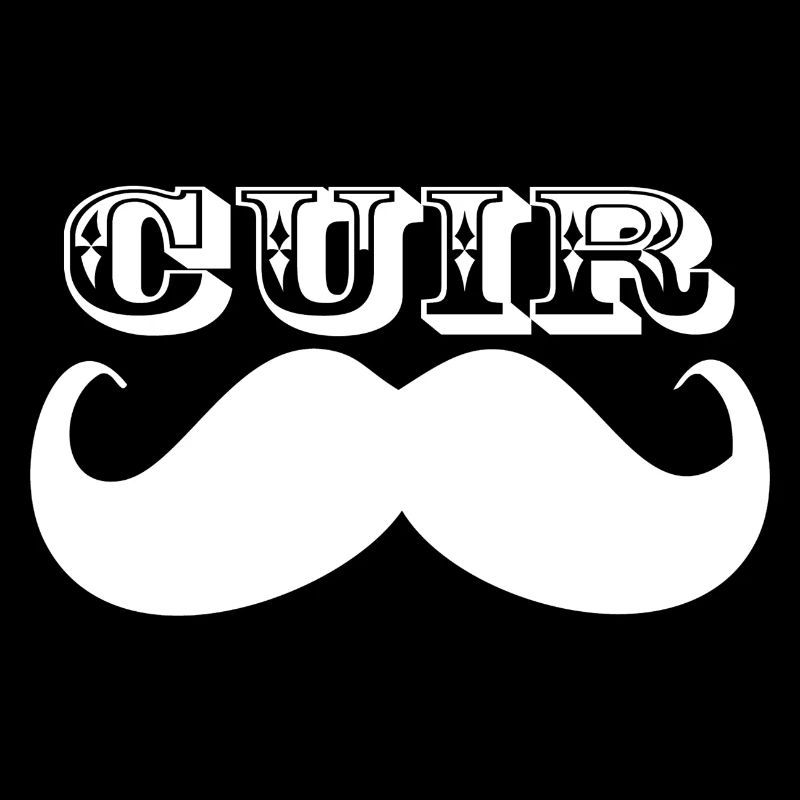 Cuir Moustache - Logo Blanc