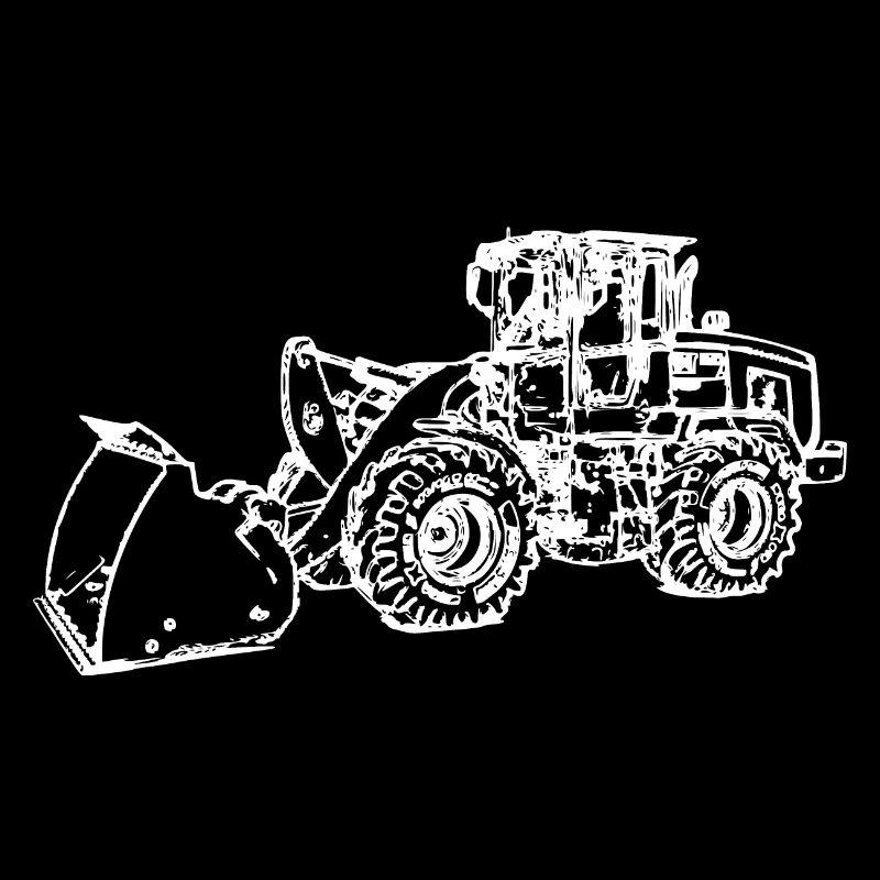 Wheel loader wheel loader white