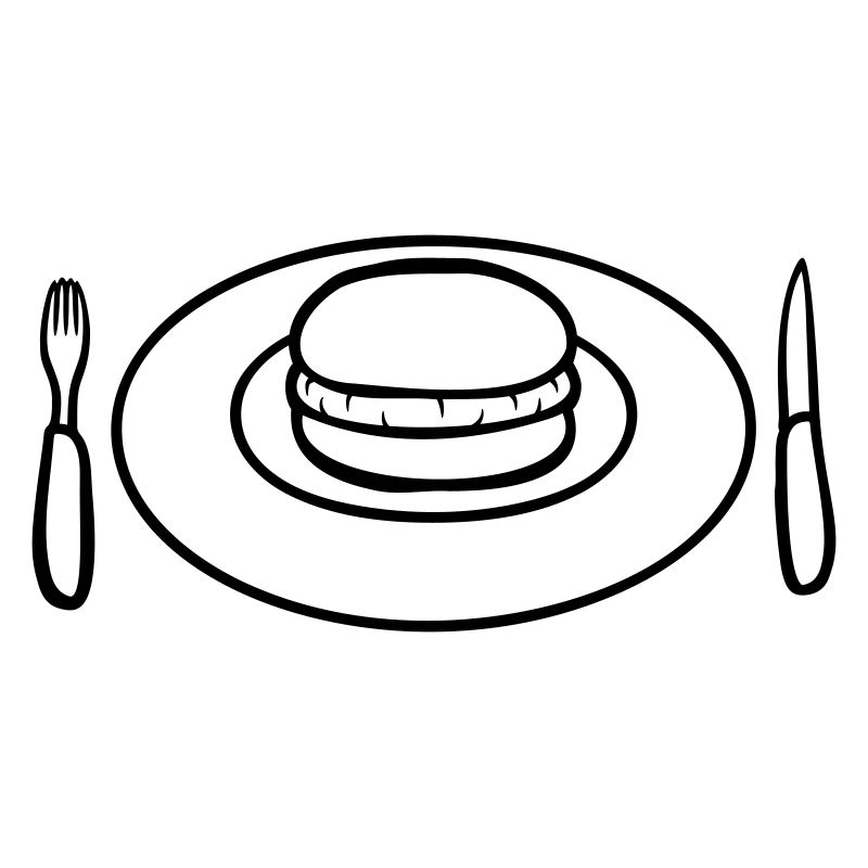 Mittagessen Teller Burger