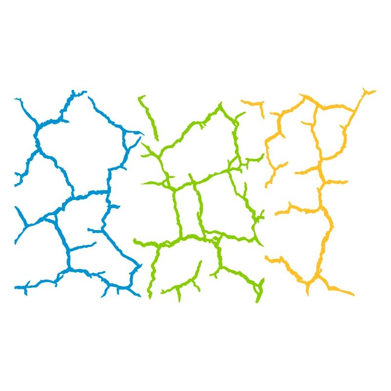 Floor Cracks Pattern Colorful