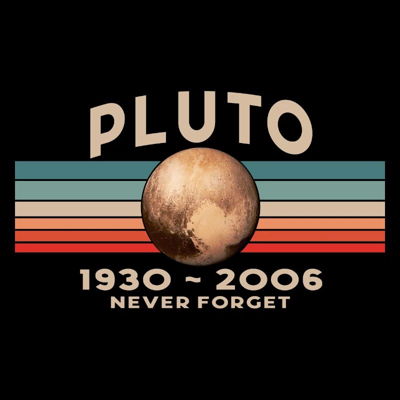 Pluto Never Forget 1930 - 2006 Vintage Space