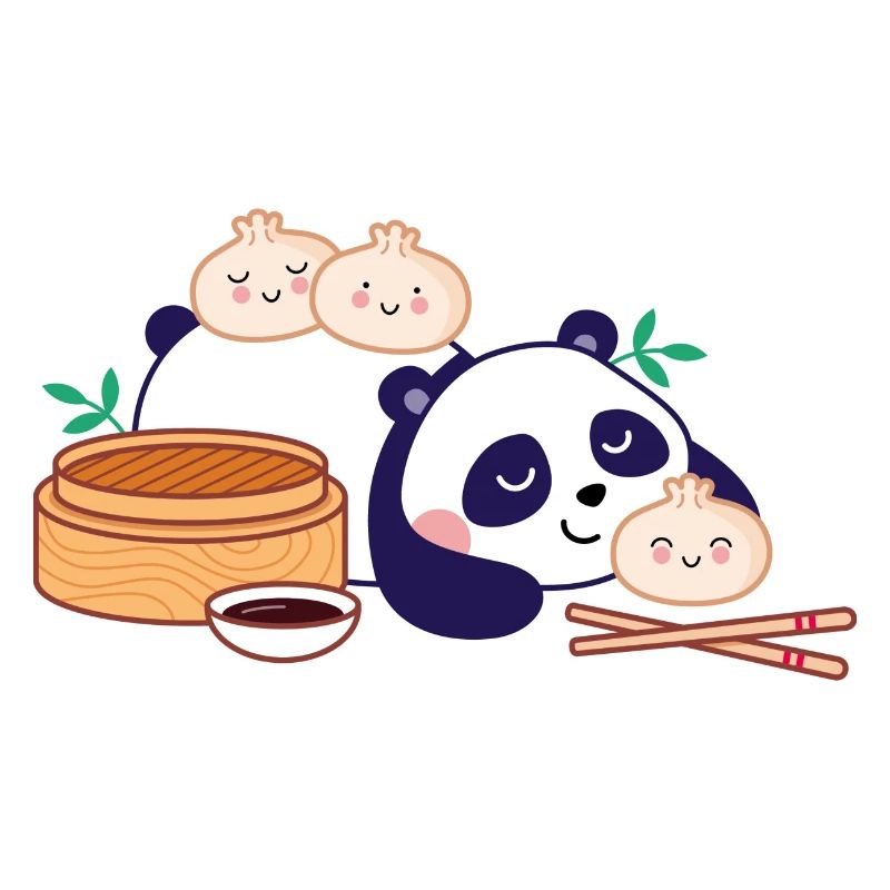 Panda mit Dim Sum