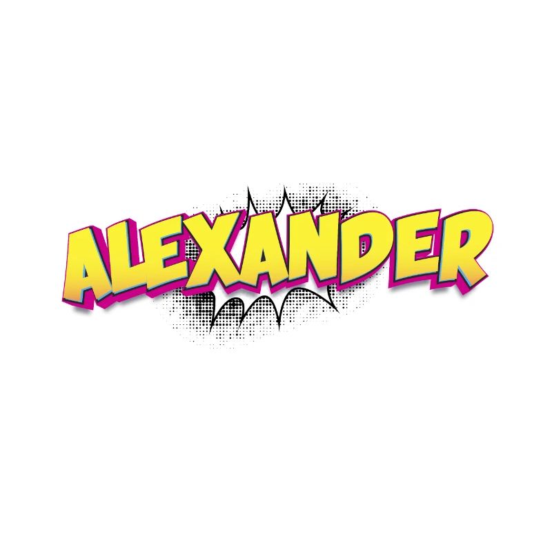 Alexander Custom Name Comic Book Style Pop Art,