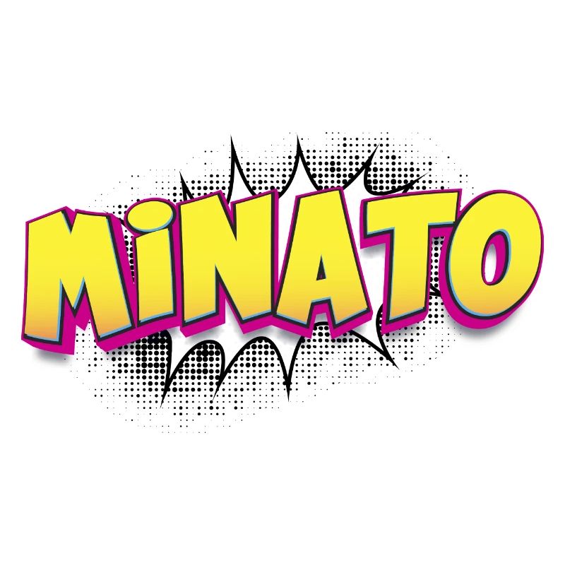 Minato Benutzerdefinierter Name Comic-Buch-Stil Pop-Art,