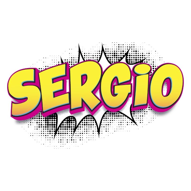 Sergio Custom Name Comic Book Style Pop Art,