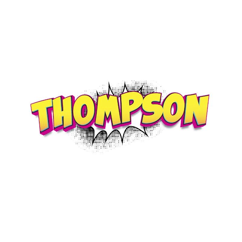 Thompson Custom Name Comic Book Style Pop Art,