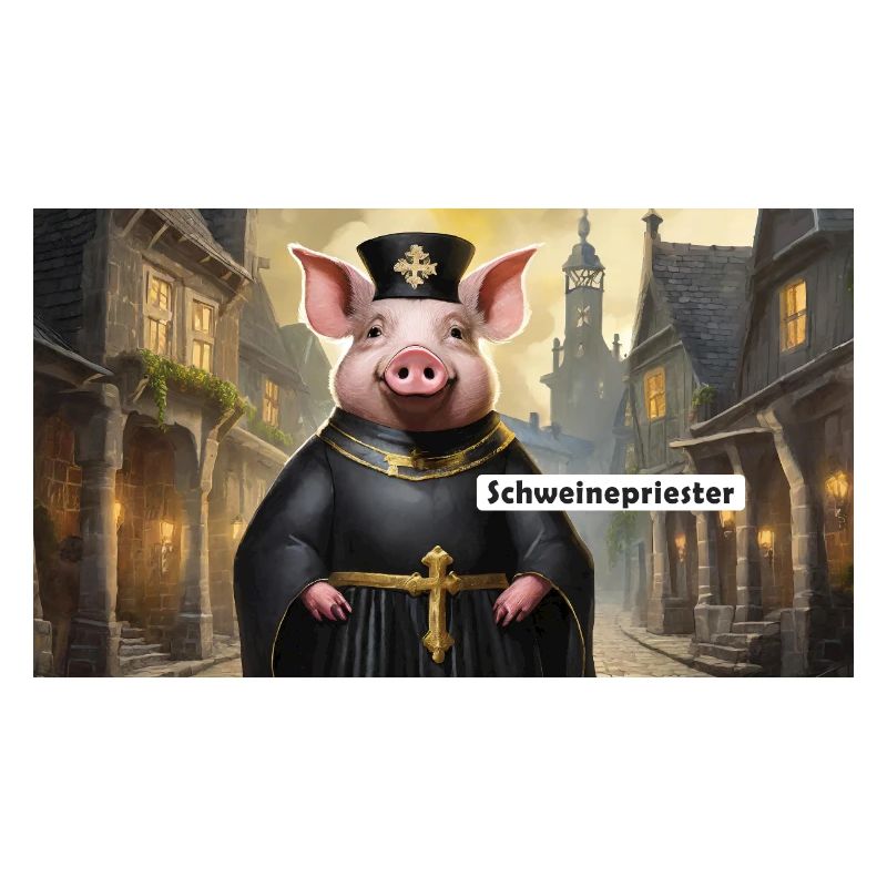 Pun ambiguous german expression – Schweinepriester