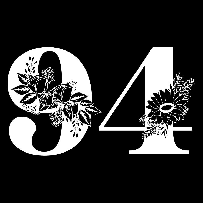 Nummer 94 Schwarze Blumen - 94. Blumengeburtstag