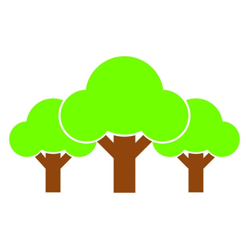 3 Trees Forest Forest Three Tree Plants Symbol