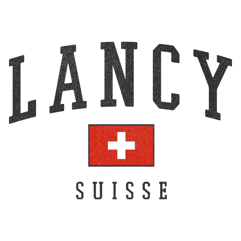 Lancy Suisse Typographie Drapeau