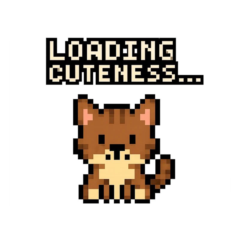 Temps de chargement du chat pixel mignonnerie
