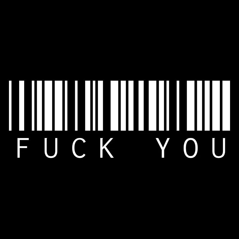 Fuck You Fuck Off Strichcode Barcode Cooler Spruch