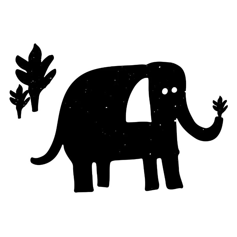 Dessin végétalien d'éléphant