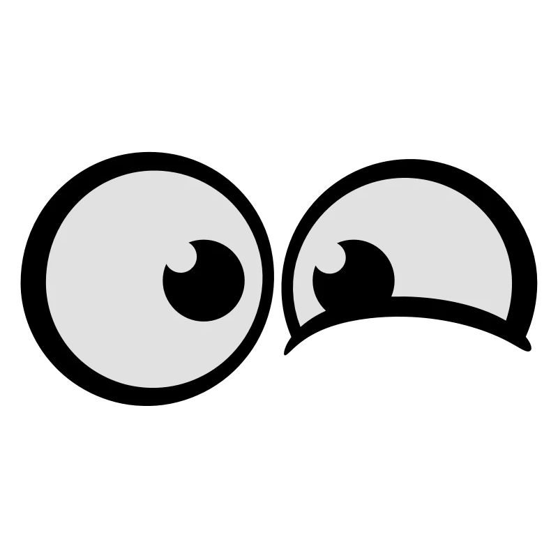 Ängstliche Comic Augen
