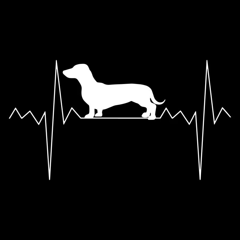 Herzschlag Herzfrequenz Dackel Dachshund Geschenk