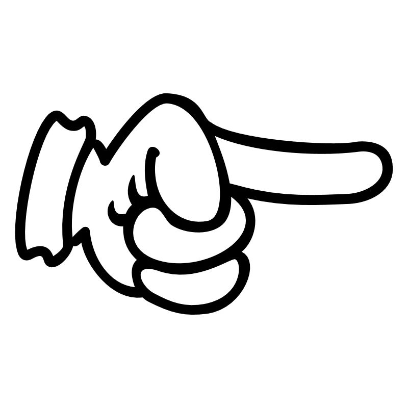 Doigt pointé / doigt pointé (contour 1c