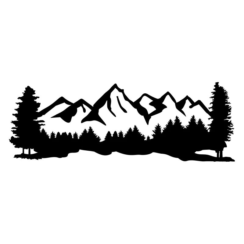 Mountains, forest and trees