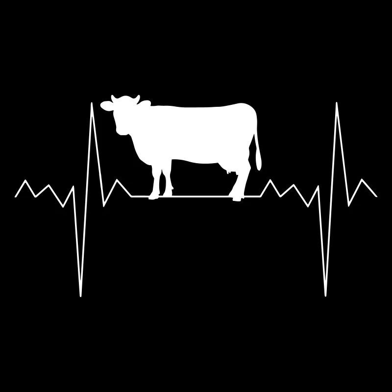 Herzfrequenz Herzschlag Kuh Kühe Bauer Geschenk