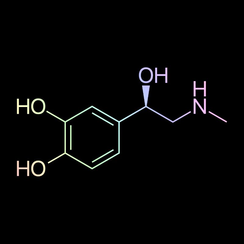 Adrenaline molecule - pastel colored