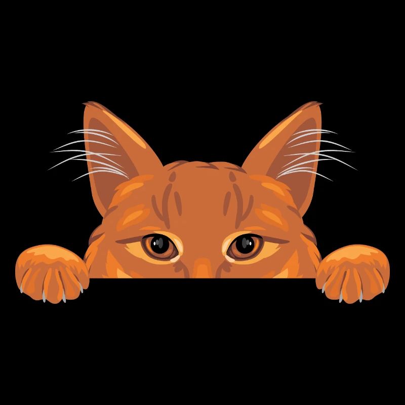 Peeking Ingwer Katze