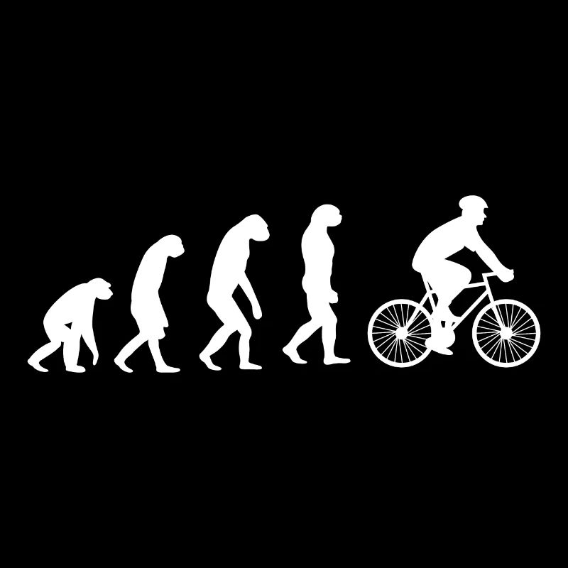 Cyclist Bicycle Evolution Motif