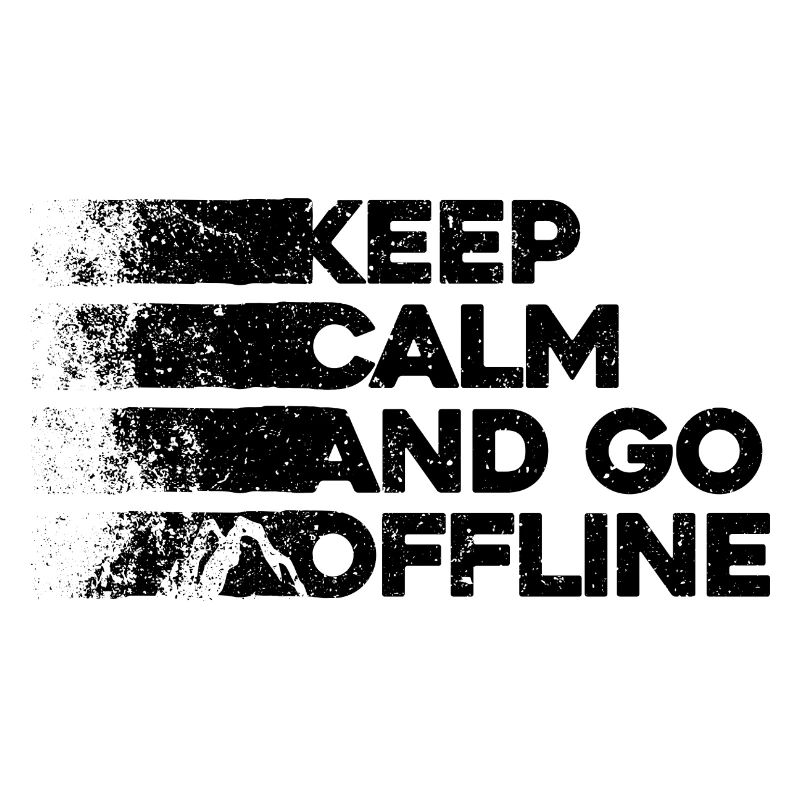 Restez calme et déconnectez-vous. Conception de randonnée