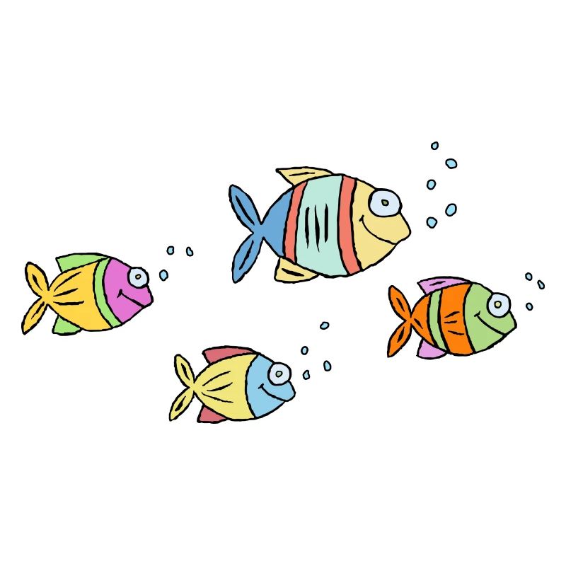 Poisson Cichlide Eau Mer Graffiti Dessin