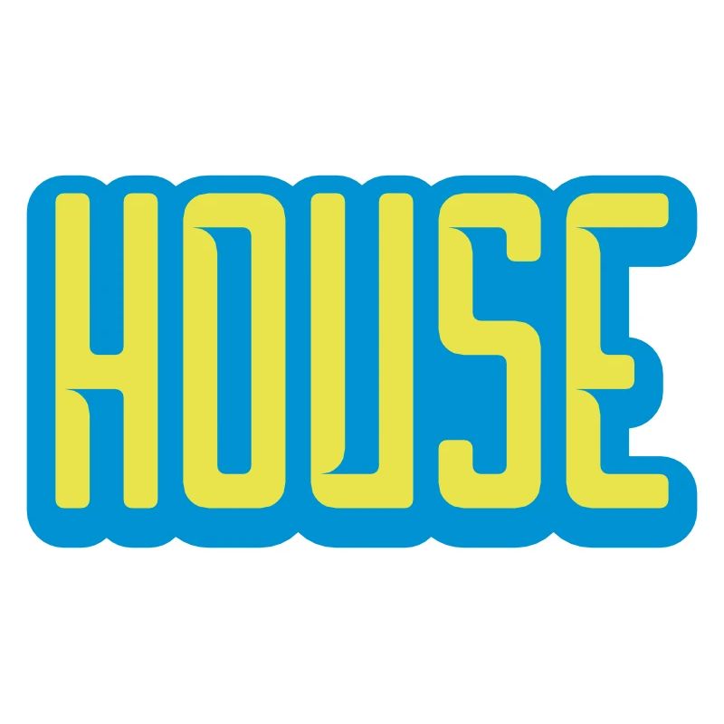 Conception de logo de lettrage de maison