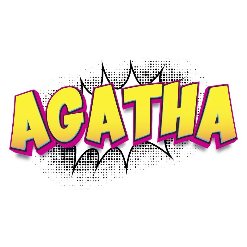 Agatha Custom Name Comic Book Style Pop Art,