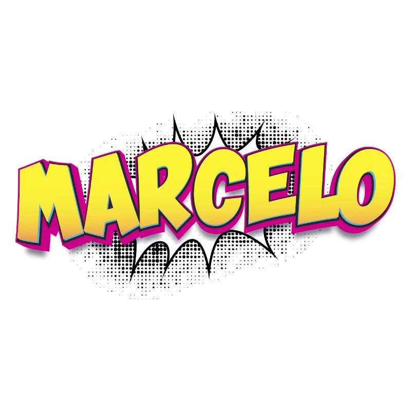 Marcelo Benutzerdefinierter Name Comic-Stil Pop-Art,