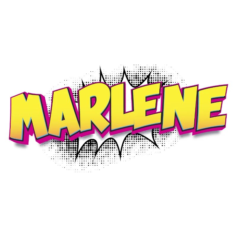 Marlene benutzerdefinierter Name Comic-Stil Pop-Art,