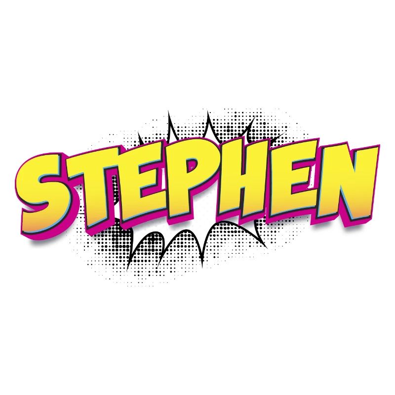 Stephen benutzerdefinierter Name Comic-Buch-Stil Pop-Art,