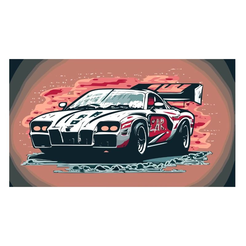 Voiture de course blanche (Collection de voitures de course)