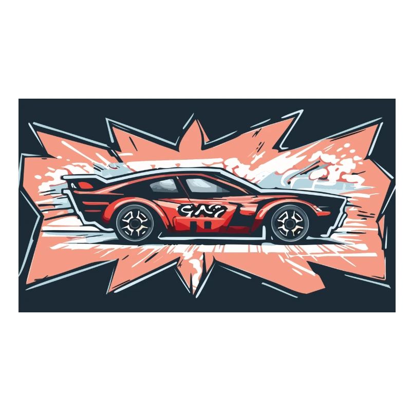 Voiture de course comique