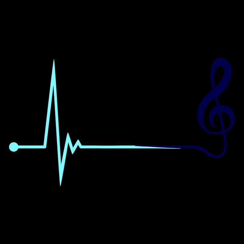 Music clef pulse frequency note heartbeat