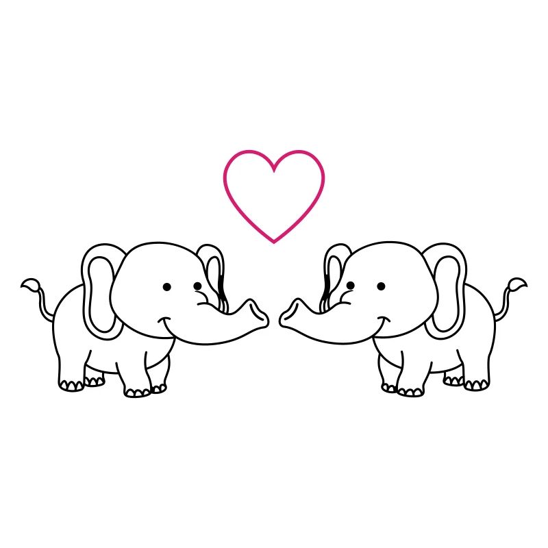 Éléphants amoureux