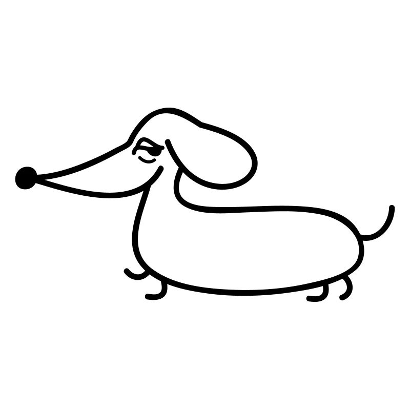 Dachshund funny linear
