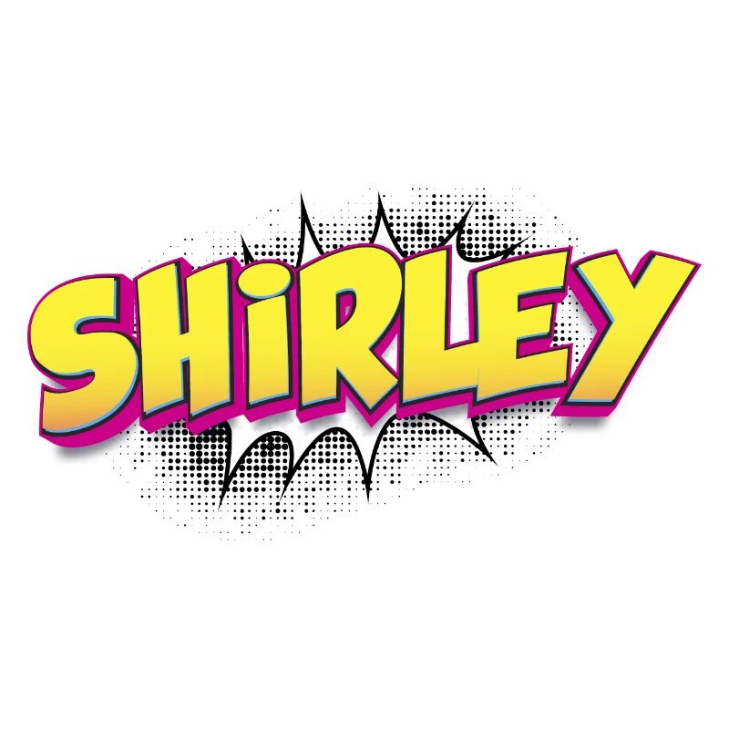 Shirley Benutzerdefinierter Name Comic-Buch-Stil Pop-Art,
