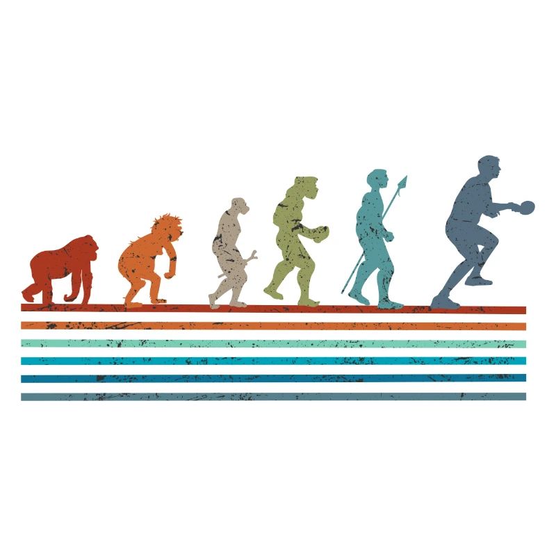 Vintage Retro Evolution Ping Pong