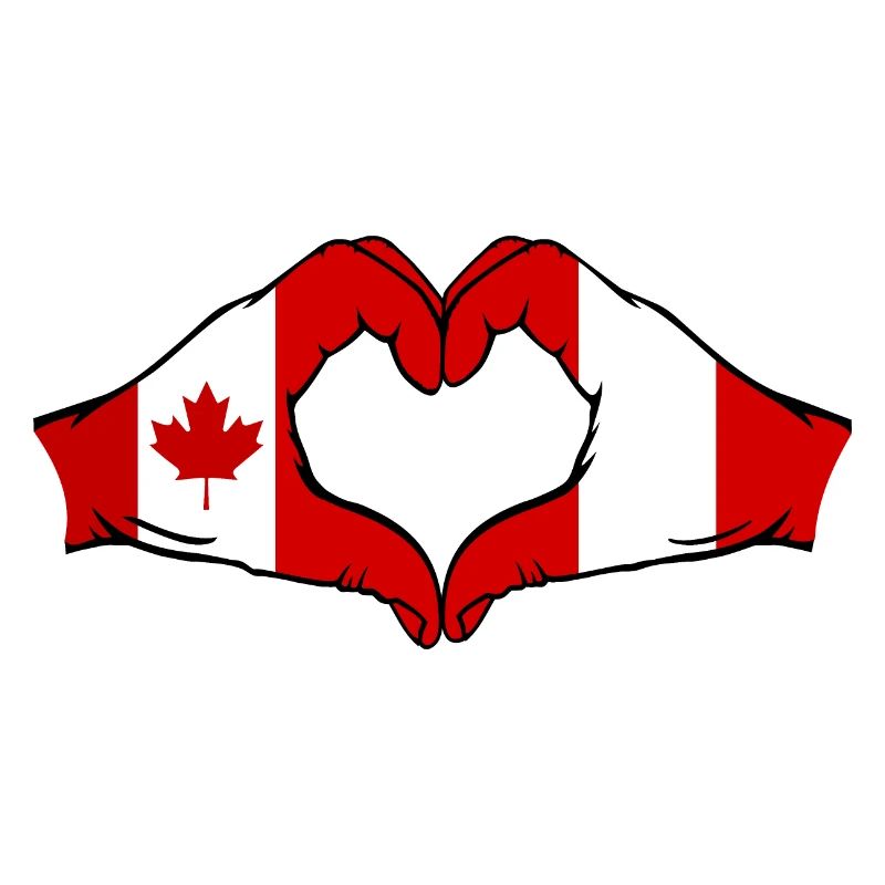 Canada Peru Heart Shape with Hands
