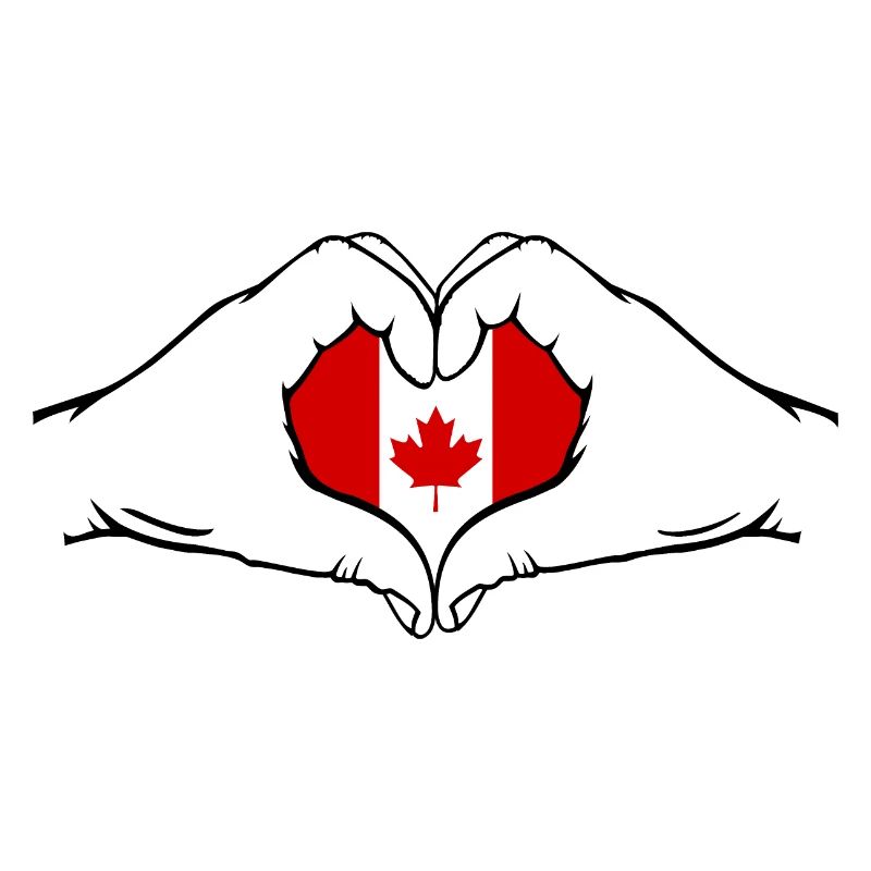 Drapeau du Canada en forme de coeur
