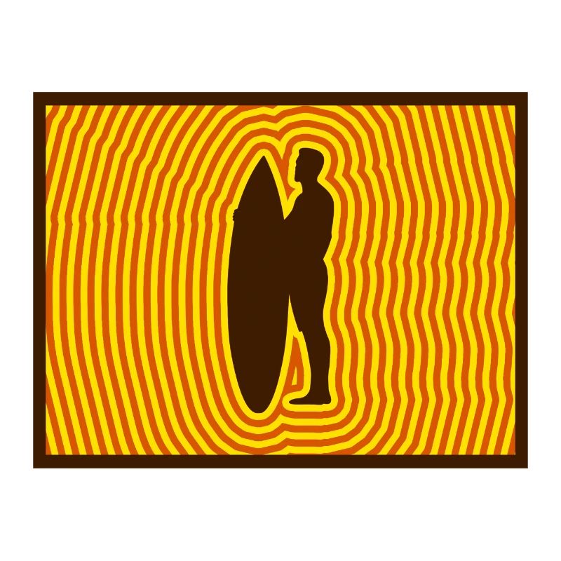 Surf Silhouette – Retro Wave Energy