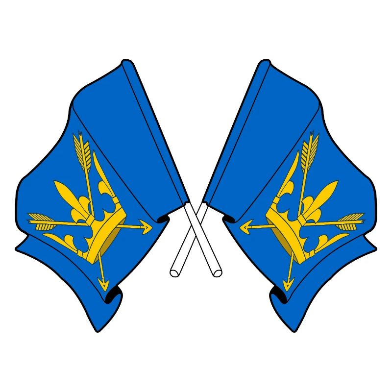 Suffolk Flags Crossed