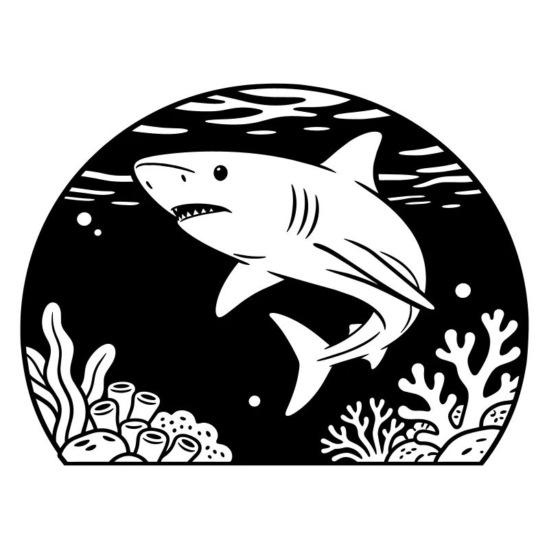 Requin avec corail
