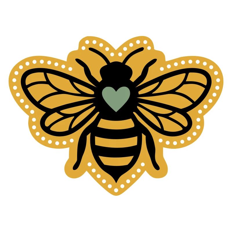 Bee Heart Beekeeping Nature Conservation Boho Mandala