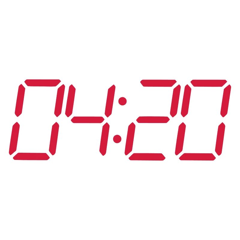 4:20 numérique à sept segments
